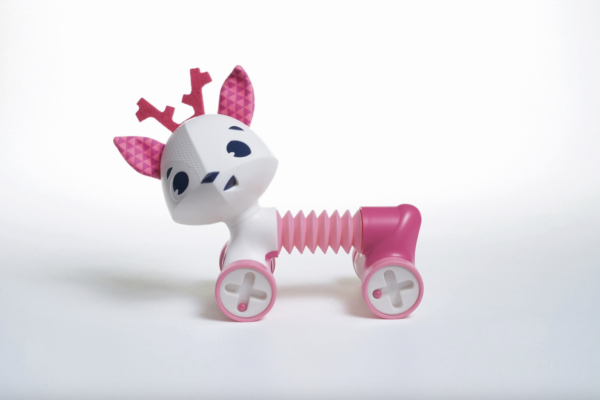 TINY LOVE – TINY ROLLING TOY – FLORENCE THE FAWN | 3 months + Babies | Cognition Developing Flexible Toys | Pink